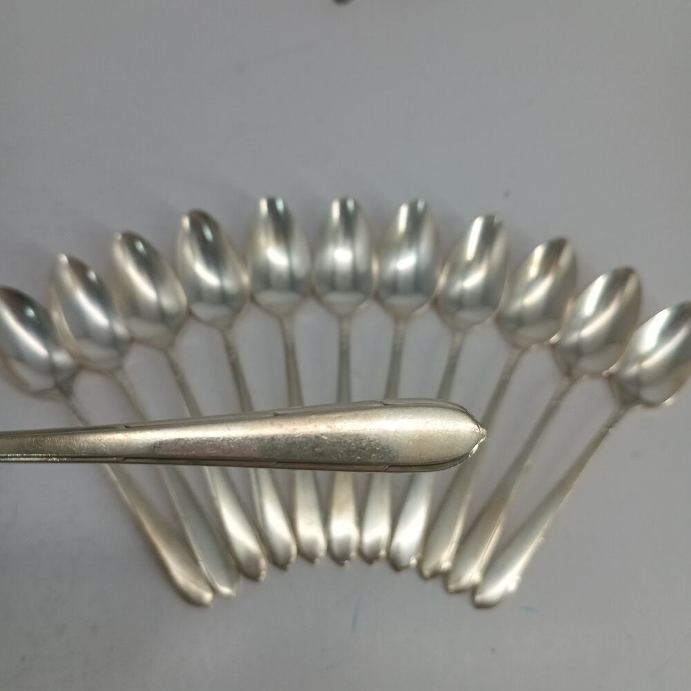 12X Tsp Oneida Community BERKLEY SQUARE Silverplate Teaspoons Flatware